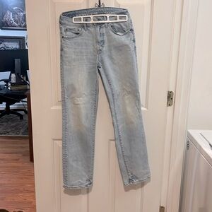 Men’s American Eagle Light Wash Denim Jeans Original Straight 28x30 Flex